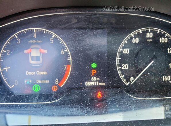 1HGCV2F3XJA009832 2018 HONDA ACCORD Gray ხელსაწყოთა პანელის ხედი
