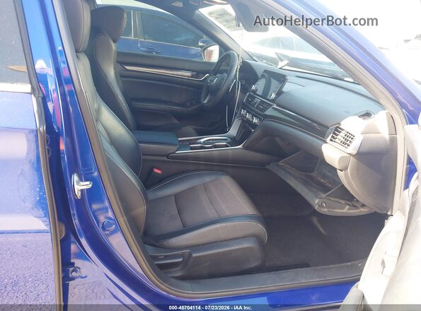 1HGCV2F3XJA021463 2018 HONDA ACCORD Blue წინა სალონის ხედი