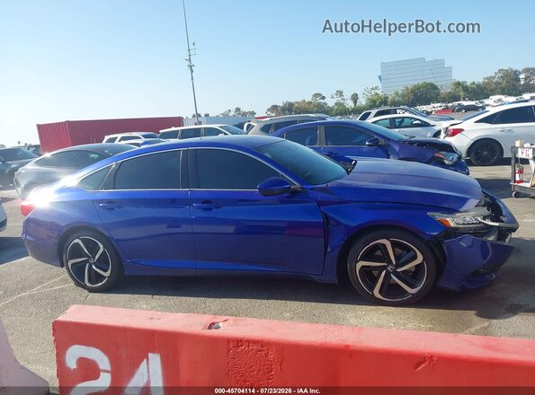 1HGCV2F3XJA021463 2018 HONDA ACCORD Blue უკანა სალონის ხედი