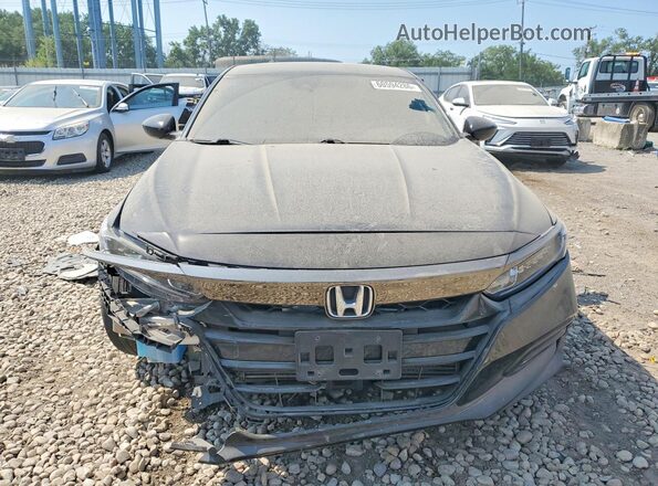 1HGCV2F3XJA031796 2018 HONDA ACCORD Black Դիմացի տեսք