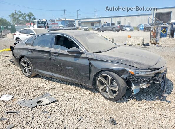 1HGCV2F3XJA031796 2018 HONDA ACCORD Black Առջևի աջ