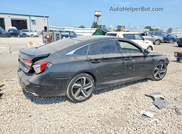 1HGCV2F3XJA031796 2018 HONDA ACCORD Black Հետևի աջ