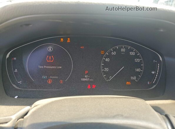 1HGCV2F3XJA031796 2018 HONDA ACCORD Black Սարքավորումների վահանակի տեսք