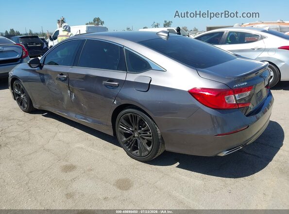 1HGCV2F3XJA039333 2018 HONDA ACCORD Gray Rear left