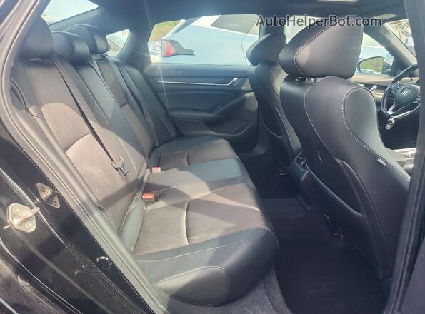 1HGCV2F3XKA005927 2019 HONDA ACCORD Black Vista de los asientos traseros