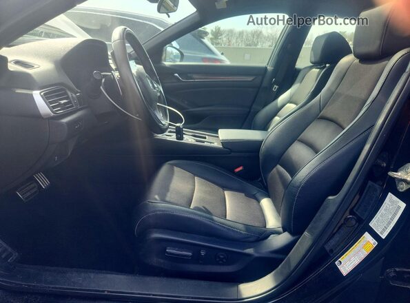 1HGCV2F3XKA005927 2019 HONDA ACCORD Black Vista interior delantera