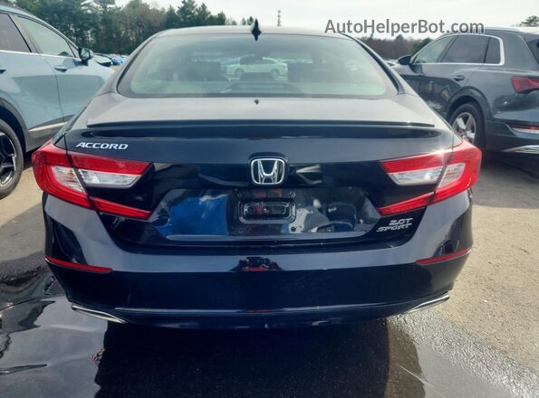 1HGCV2F3XKA005927 2019 HONDA ACCORD Black Vista trasera