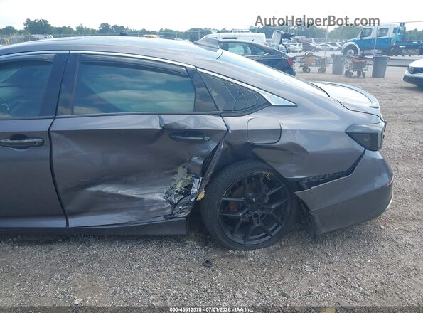 1HGCV2F3XKA013770 2019 HONDA ACCORD Gray Вид спереду