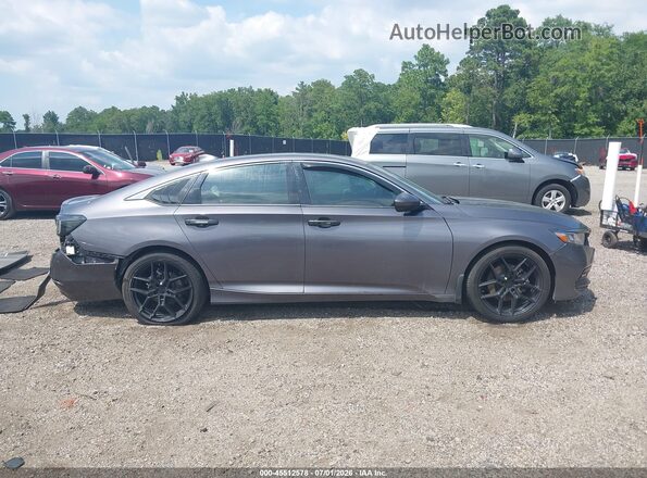 1HGCV2F3XKA013770 2019 HONDA ACCORD Gray Вид задньої частини салону