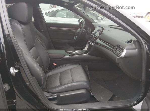1HGCV2F3XKA021349 2019 HONDA ACCORD Черный Вид салона спереди