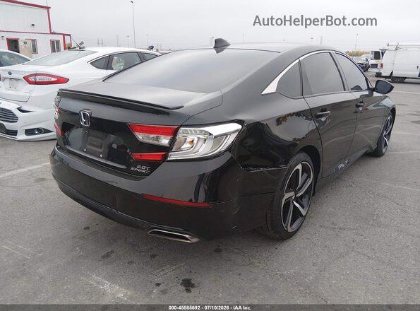 1HGCV2F3XKA021349 2019 HONDA ACCORD Черный Задняя правая четверть