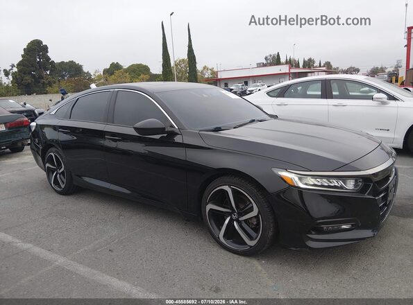 1HGCV2F3XKA021349 2019 HONDA ACCORD Черный Вид задней части салона