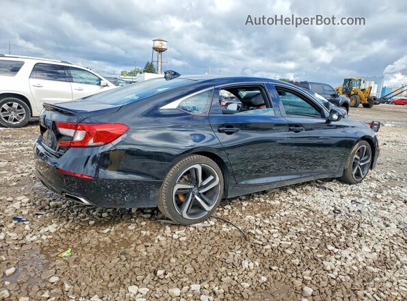 1HGCV2F3XKA026406 2019 HONDA ACCORD Black Հետևի աջ