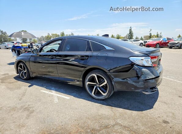 1HGCV2F3XKA030732 2019 HONDA ACCORD Black Հետևի ձախ