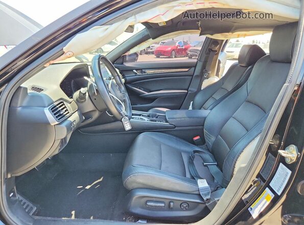 1HGCV2F3XKA030732 2019 HONDA ACCORD Black Սալոնի դիմացի տեսք