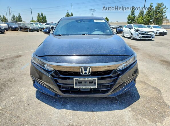 1HGCV2F3XKA030732 2019 HONDA ACCORD Black Դիմացի տեսք