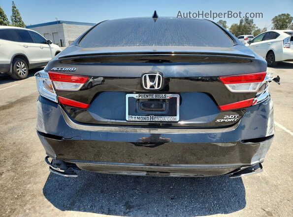 1HGCV2F3XKA030732 2019 HONDA ACCORD Black Հետևի տեսք