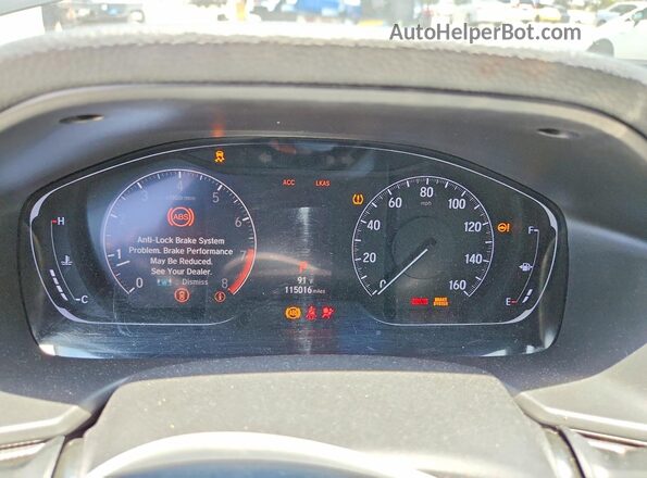 1HGCV2F3XKA030732 2019 HONDA ACCORD Black Սարքավորումների վահանակի տեսք