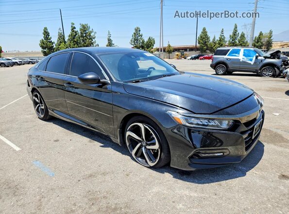 1HGCV2F3XKA030732 2019 HONDA ACCORD Black Առջևի աջ