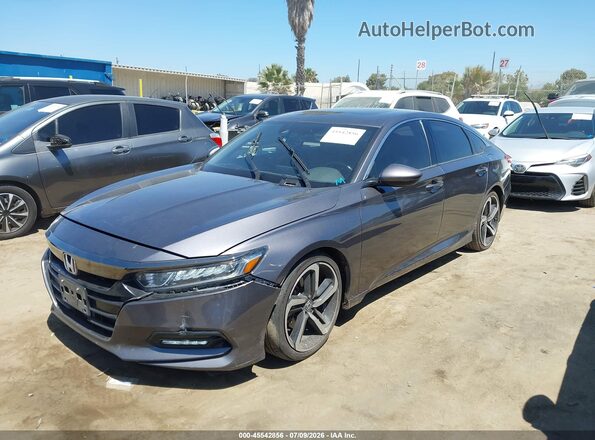 1HGCV2F3XLA025385 2020 HONDA ACCORD Gray Передня ліва чверть
