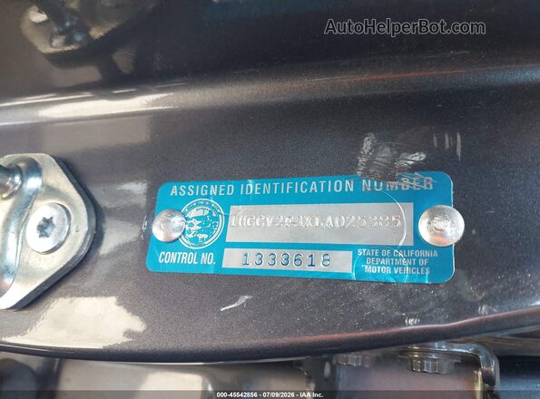 1HGCV2F3XLA025385 2020 HONDA ACCORD Gray Вид підкапотного простору