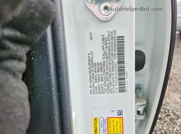 1HGCV2F3XMA029521 2021 HONDA ACCORD White Widok komory silnika