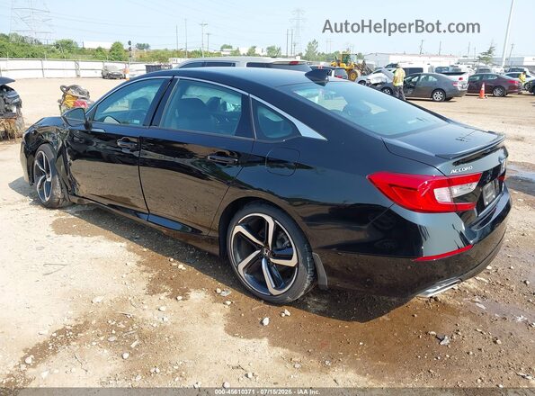 1HGCV2F3XNA004409 2022 HONDA ACCORD Black უკანა მარცხენა