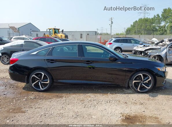 1HGCV2F3XNA004409 2022 HONDA ACCORD Black უკანა სალონის ხედი
