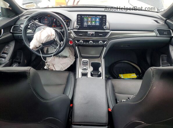 1HGCV2F3XNA014678 2022 HONDA ACCORD Black წინა პანელის ხედი