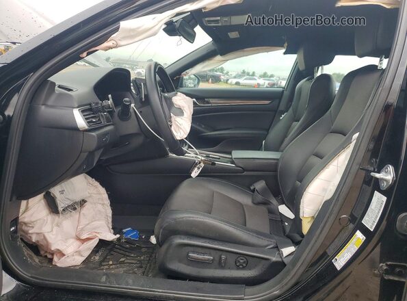 1HGCV2F3XNA014678 2022 HONDA ACCORD Black წინა სალონის ხედი