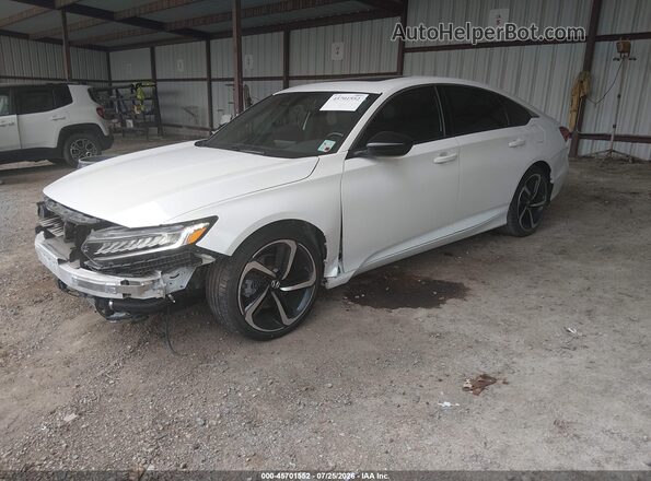 1HGCV2F3XNA015524 2022 HONDA ACCORD Белый Передняя левая четверть