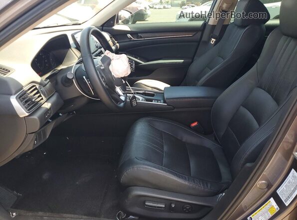 1HGCV2F50JA014863 2018 HONDA ACCORD Gray წინა სალონის ხედი