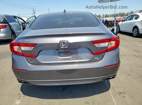 1HGCV2F50JA014863 2018 HONDA ACCORD Gray უკანა ხედი