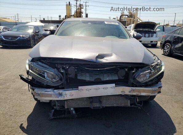 1HGCV2F50JA014863 2018 HONDA ACCORD Gray წინა ხედი