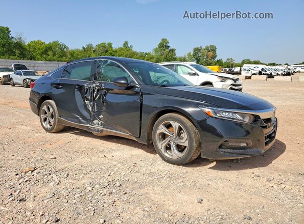 1HGCV2F52KA007589 2019 HONDA ACCORD Black Delantero derecho