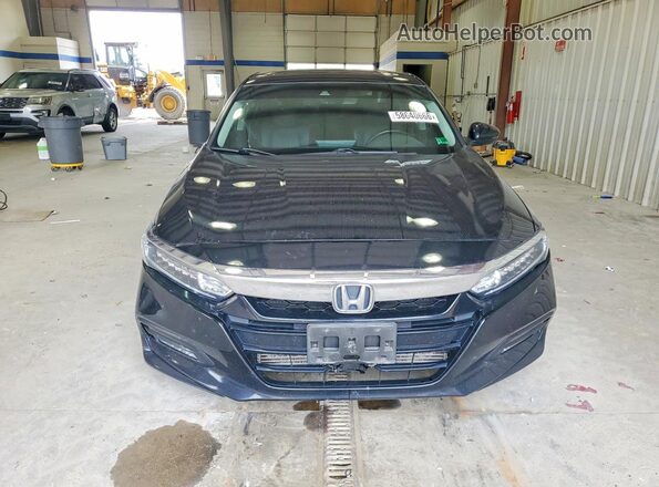 1HGCV2F53JA020558 2018 HONDA ACCORD Black Front view