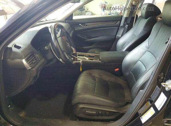 1HGCV2F53JA020558 2018 HONDA ACCORD Black Front interior view
