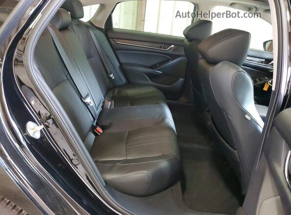 1HGCV2F53JA020558 2018 HONDA ACCORD Black Rear seats view