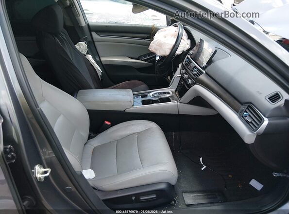 1HGCV2F53JA024335 2018 HONDA ACCORD Gray Սալոնի դիմացի տեսք