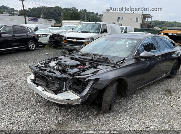 1HGCV2F54JA006443 2018 HONDA ACCORD Gray Vista tres cuartos delantera izquierda