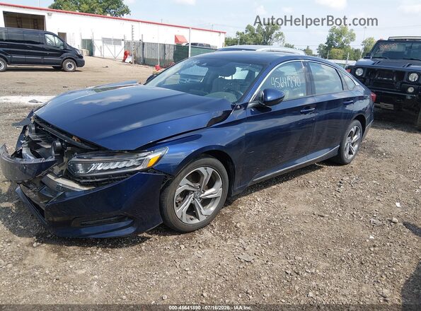 1HGCV2F54JA029348 2018 HONDA ACCORD Blue Przód lewy