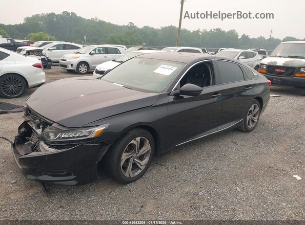1HGCV2F55JA002692 2018 HONDA ACCORD Black Przód lewy