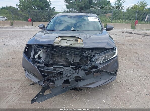 1HGCV2F55KA016450 2019 HONDA ACCORD Gray წინა ხედი