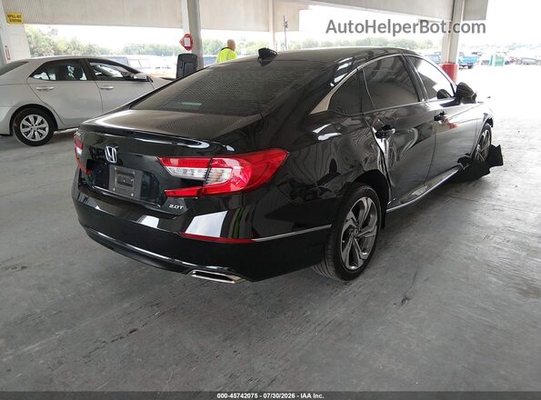 1HGCV2F56JA010591 2018 HONDA ACCORD Black Rear right