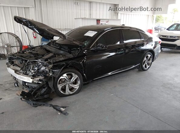 1HGCV2F56JA010591 2018 HONDA ACCORD Black Front left