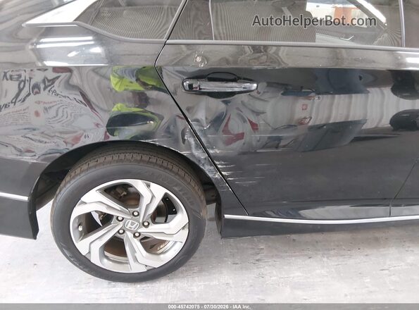 1HGCV2F56JA010591 2018 HONDA ACCORD Black Front view