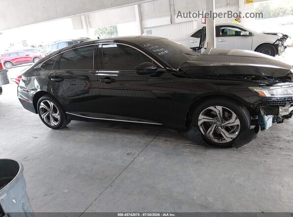 1HGCV2F56JA010591 2018 HONDA ACCORD Black Rear interior view