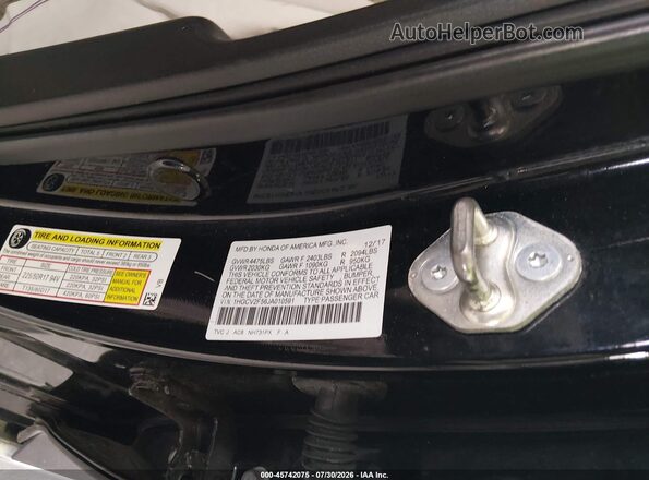 1HGCV2F56JA010591 2018 HONDA ACCORD Black Engine compartment view