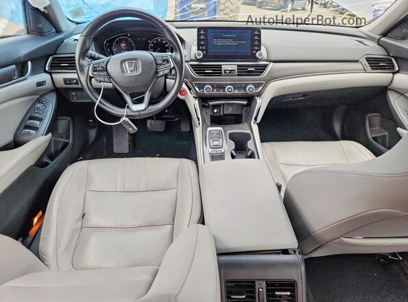 1HGCV2F56JA016116 2018 HONDA ACCORD Gray Առջևի վահանակի տեսք