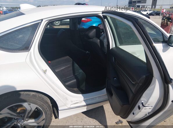 1HGCV2F57JA017825 2018 HONDA ACCORD White Widok naklejki z numerem VIN